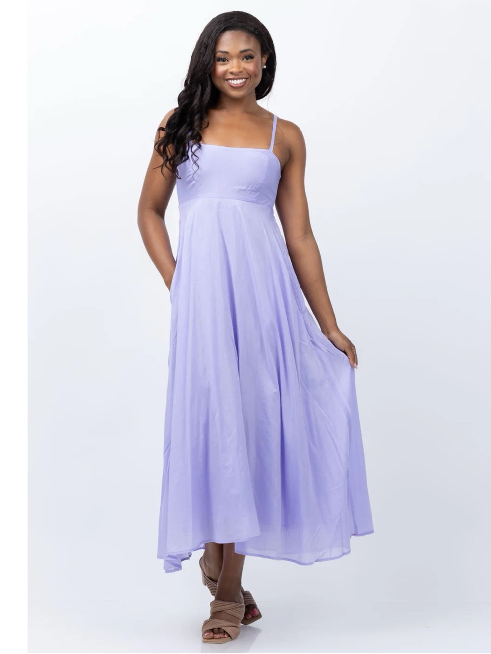 XiRENA Kaiti Dress Bright Lilac Purple Midi Silk Blend S NWT Party Wedding Guest